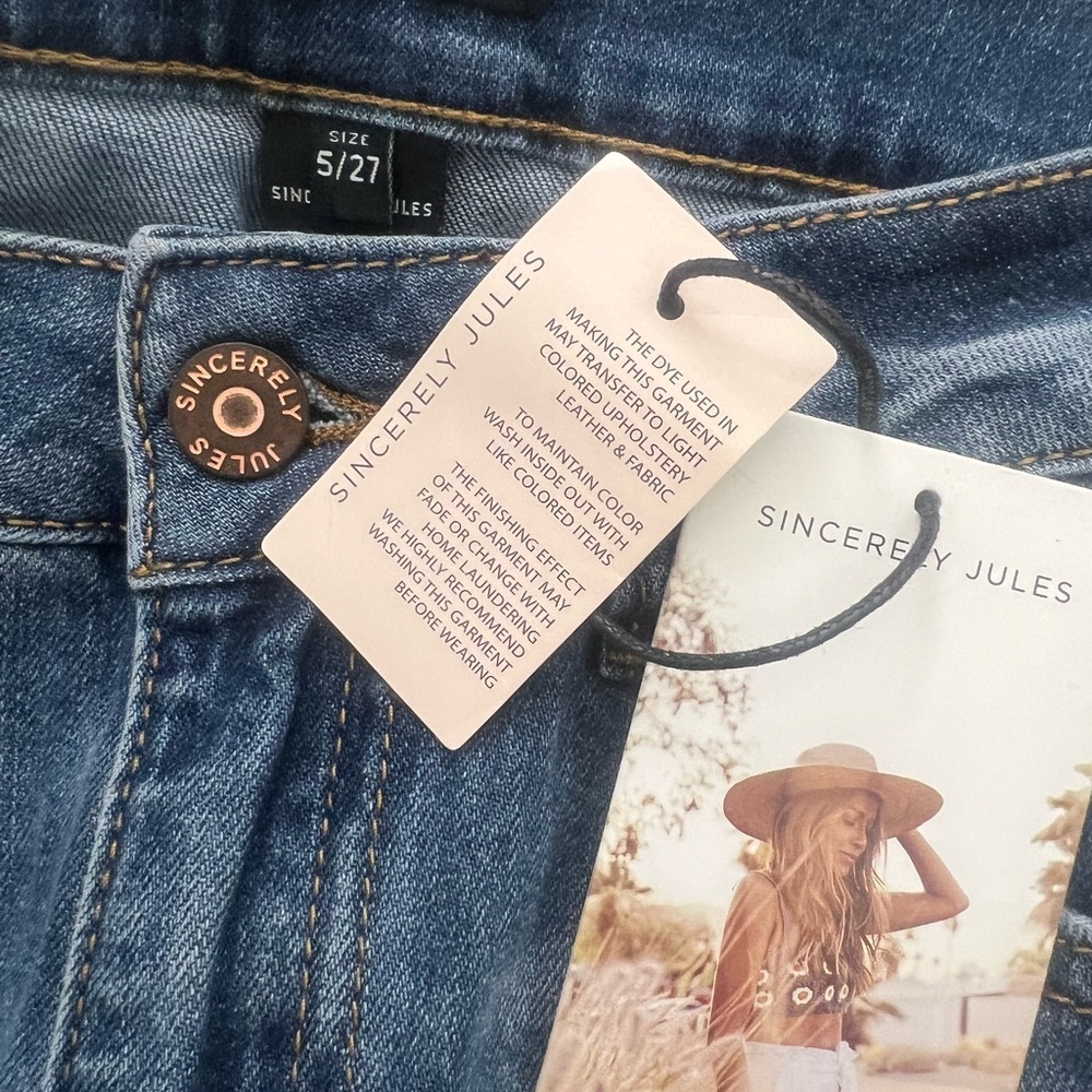 Sincerely Jules high rise super stretch skinny jeans medium wash size 5/27 - Picture 7 of 8
